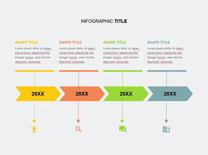 Timeline-Freccia-Icona-descrizione-Modelli PowerPoint