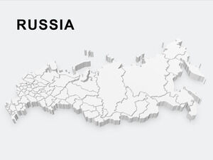3D-Rusia-Hartă-PowerPoint-Șabloane