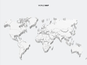 3D 世界地圖 PowerPoint 模板