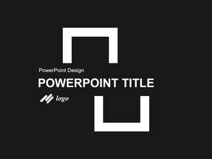 Monochrome-Minimal-Square-PowerPoint-テンプレート