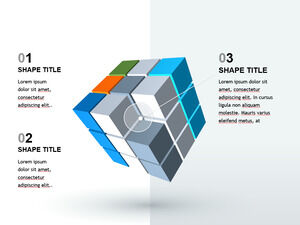 Kubus Rubik-PowerPoint-Templat