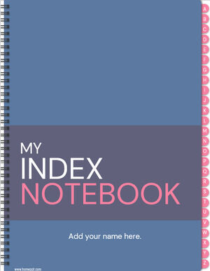 My Index Notebook. Hyperlinked free template.