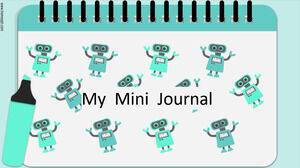 Mon mini journal, mon bloc-notes numérique et mes arrière-plans Jamboard.