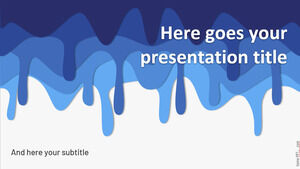 Google 슬라이드 또는 PowerPoint용 절단 종이 페인트 방울이 포함된 Robin 무료 템플릿