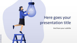 Modèle sans pôle pour Google Slides ou présentations PowerPoint