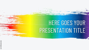 Rainbow-Brush Plantilla gratuita para Google Slides o presentaciones de PowerPoint