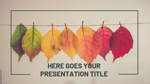 Jesienny darmowy szablon dla Prezentacji Google lub programu PowerPoint