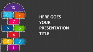 Google スライドまたは PowerPoint 用石けり遊び無料テンプレート