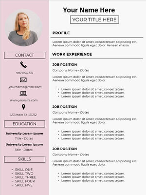 Resume One Free Template for Google Slides or PowerPoint