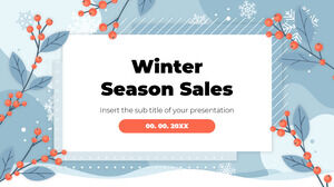Design de plano de fundo de apresentação gratuita de vendas de temporada de inverno para o tema do Google Slides e modelo do PowerPoint