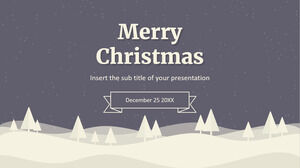 Google Slaytlar teması ve PowerPoint Şablonu için Mutlu Noeller Selamlar Ücretsiz Sunum Arka Plan Tasarımı