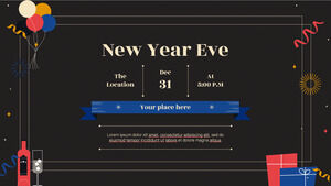 Google幻灯片主题的新年前夜免费演示文稿背景设计和PowerPoint模板