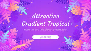 Design de fundal de prezentare gratuit Tropical Gradient atractiv pentru tema Google Slides și șablon PowerPoint