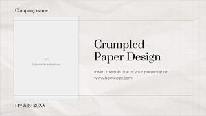 Buruşuk Kağıt Ücretsiz Sunum Arka Plan Tasarımı - Google Slaytlar Teması ve PowerPoint Şablonu