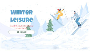 Projekt tła prezentacji zimowego wypoczynku – bezpłatny szablon programu PowerPoint i motyw Google Slides