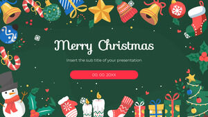 Design de apresentação grátis Feliz Natal para o tema do Google Slides e modelo do PowerPoint