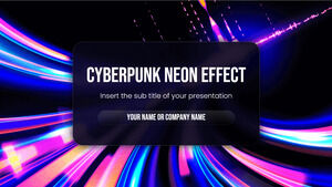 Modelo de apresentação grátis Cyberpunk Neon Effect – Tema do Google Slides e modelo de PowerPoint
