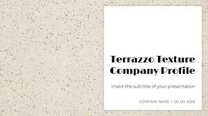 Modello di presentazione gratuito per il profilo aziendale di Terrazzo Texture - Tema di diapositive di Google e modello di PowerPoint
