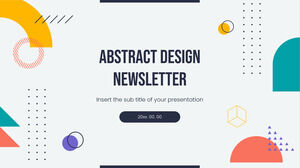 抽象的なデザイン ニュースレターの無料プレゼンテーション テンプレート – Google スライドのテーマと PowerPoint テンプレート
