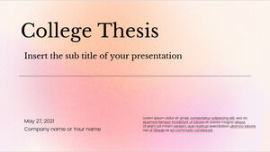 Бесплатный шаблон презентации Gradient College Thesis – тема Google Slides и шаблон PowerPoint