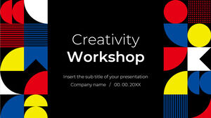 Modello di presentazione gratuito per Workshop sulla creatività retrò - Tema di Presentazioni Google e modello PowerPoint