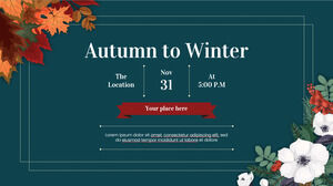 秋から冬への無料プレゼンテーション テンプレート – Google スライドのテーマと PowerPoint テンプレート