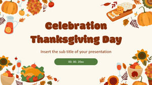 お祝い、感謝祭のプレゼンテーション用の無料の Google スライド テンプレートと PowerPoint テーマ