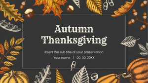 Jesienny szablon MK Plan na Święto Dziękczynienia Darmowy szablon prezentacji – motyw prezentacji Google i szablon programu PowerPoint