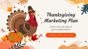 Google 幻灯片模板和 PowerPoint 主题的感恩节营销活动纸拼贴免费演示设计