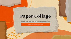 Google Slaytlar Şablonu ve PowerPoint Teması için Kağıt Kolajı Ücretsiz Sunum Tasarımı