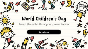 Modèle de présentation gratuit pour la Journée mondiale des enfants - Thème Google Slides et modèle PowerPoint