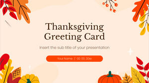 Modelli gratuiti di Presentazioni Google e temi PowerPoint per la presentazione della cartolina d'auguri del Ringraziamento