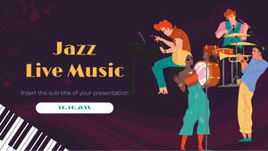 قالب عرض تقديمي مجاني لموسيقى الجاز الحية - سمة Google Slides و PowerPoint Template