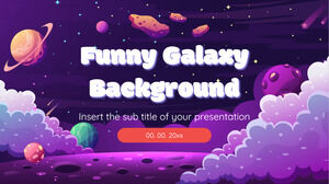 Modelo de apresentação grátis com fundo engraçado do Galaxy – Tema do Google Slides e modelo de PowerPoint