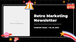 Retro Marketing Newsletter Bezpłatny szablon prezentacji – Motyw prezentacji Google i szablon PowerPoint