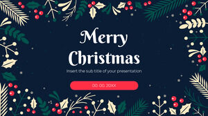 Design de apresentação grátis de Natal para o tema do Google Slides e modelo do PowerPoint