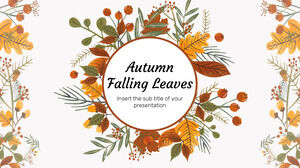 Herbstliche fallende Blätter Kostenlose Präsentationsvorlage – Google Slides-Design und PowerPoint-Vorlage