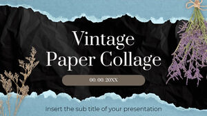 Modello di presentazione gratuito per collage di carta vintage - Tema di diapositive di Google e modello di PowerPoint