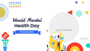 Design de apresentação gratuita do Dia da Saúde Mental para o tema do Google Slides e modelo do PowerPoint