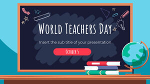 Modello di presentazione gratuito per la Giornata mondiale degli insegnanti - Tema di diapositive di Google e modello di PowerPoint