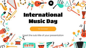 Kostenlose Präsentationsvorlage zum Internationalen Musiktag – Google Slides-Design und PowerPoint-Vorlage