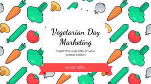 Modello di presentazione gratuito per il marketing del giorno vegetariano: tema di diapositive di Google e modello di PowerPoint