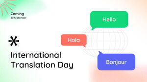 Modelo de apresentação gratuita do dia da tradução – Tema do Google Slides e modelo de PowerPoint