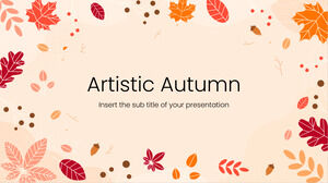 Modello di presentazione gratuito di autunno astratto artistico - Tema di diapositive di Google e modello di PowerPoint