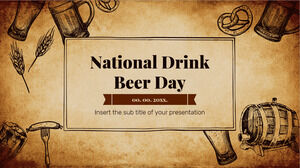 Plantilla de presentación gratuita del Día Nacional de la Bebida y la Cerveza – Tema de Google Slides y plantilla de PowerPoint