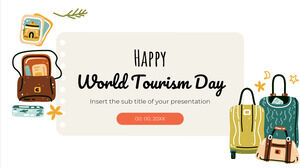 Бесплатный шаблон презентации Всемирного дня туризма – тема Google Slides и шаблон PowerPoint