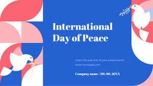Modèle de présentation gratuit de la Journée internationale de la paix - Thème Google Slides et modèle PowerPoint