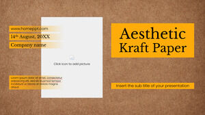 Estetik Kraft Kağıdı Ücretsiz Sunum Şablonu – Google Slaytlar Teması ve PowerPoint Şablonu