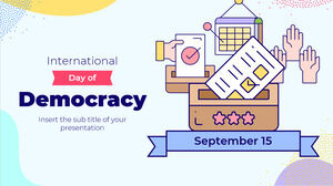 Demokrasi Günü Ücretsiz Sunum Şablonu – Google Slaytlar Teması ve PowerPoint Şablonu