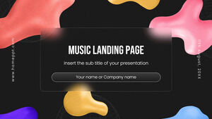 Plantilla de presentación gratuita de página de inicio de música - Tema de Google Slides y plantilla de PowerPoint